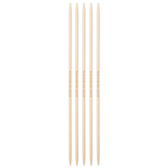 222212|Prym 8" Double Point Bamboo Knitting Needles, 3mm